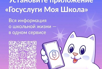 Установите приложение "Госуслуги Моя Школа"